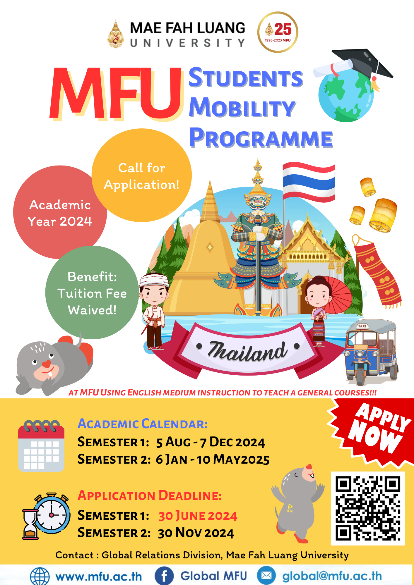 MFU Student Exchange Programme (Inbound Students) 2024